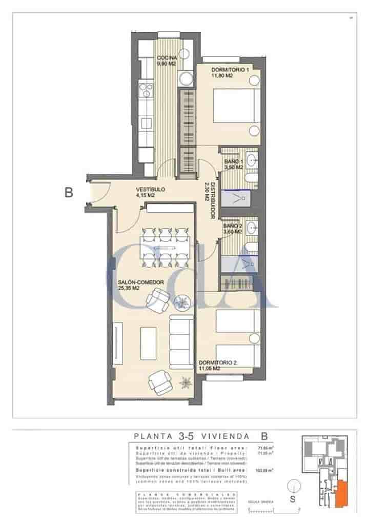 Apartamento para venda em San Ginés-Virgen de la Caridad